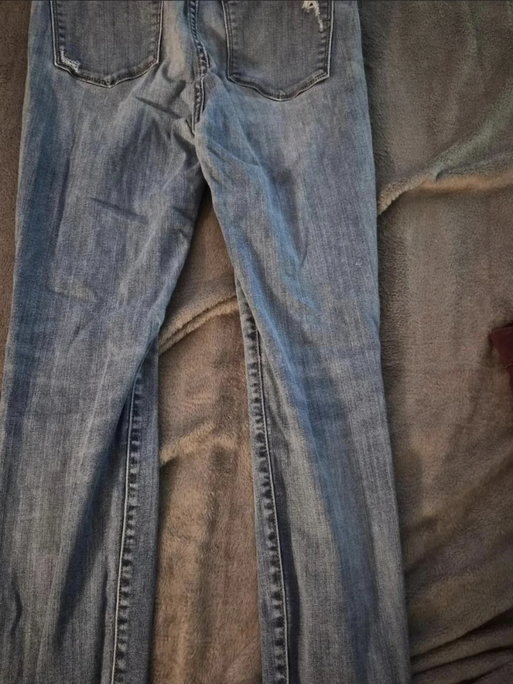 J. Crew Light Blue Straight-Leg Distressed Jeans